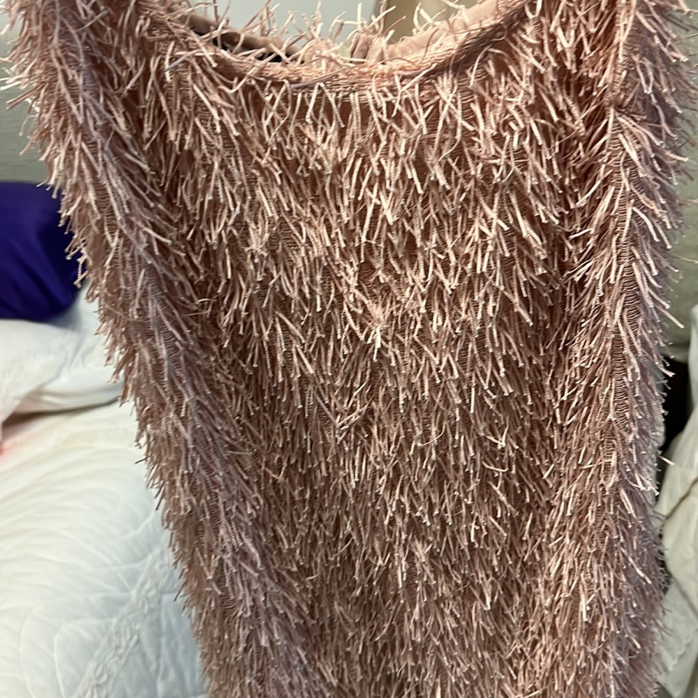 Misguided brand fun three dimensional pink sleeveless dress. - Picture 6 of 6
